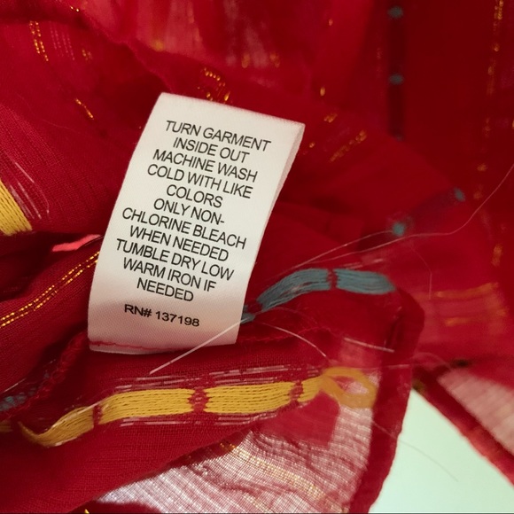 BELLE VERE red bohemian top - Picture 4 of 5